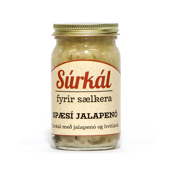 Súrkál - Spæsí jalapenó - Súrkál með jalapenó og hvítlauk - Súrkál fyrir sælkera